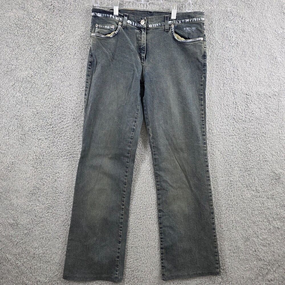 History Iceberg Women's Gray Jeans God Save The Bumble Bee Size 32